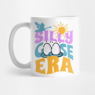 Silly Goose Shirt Funny Cute In My Era Meme Groovy Retro Wavy Mug